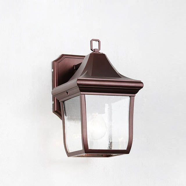Lámpara de Aplique de Pared Exterior de 1 Luz de Aleación de Aluminio Retro Contemporáneo con Vidrio para Jardín 