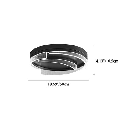 Modern Minimalist Round Copper Acrylic Sheet Design LED Flush Mount Ceiling Light For Bedroom