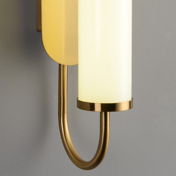 Applique murale LED contemporaine nordique en fer et acrylique en forme de cylindre pour salon 