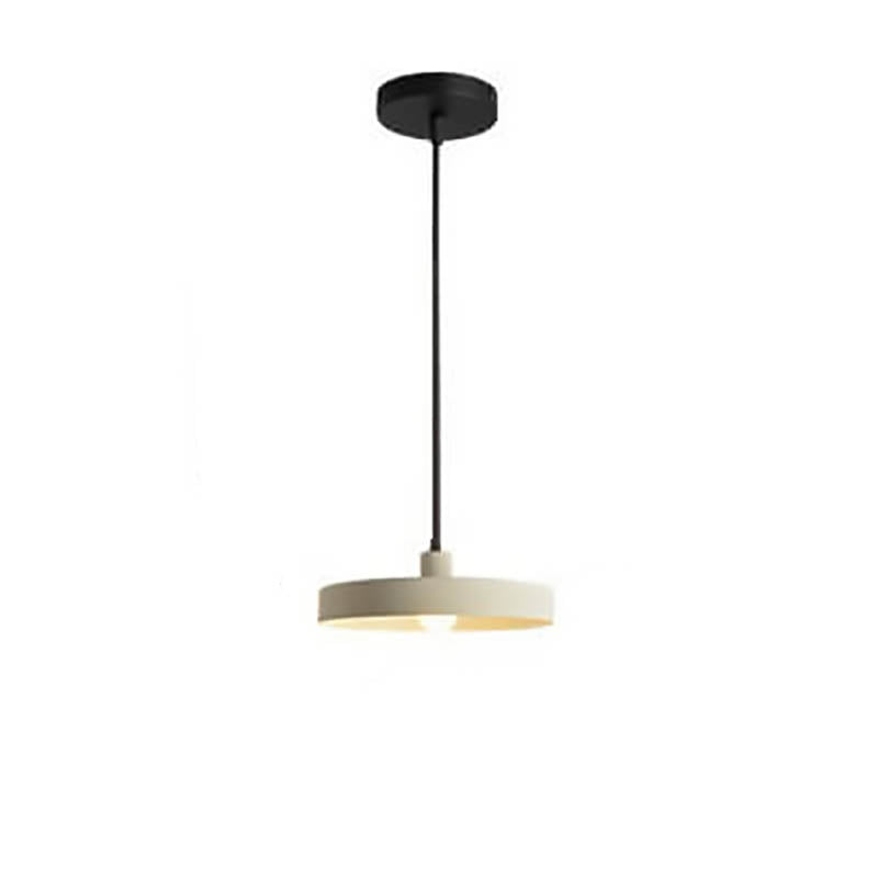 Modern Minimalist Aluminum Disc 1-Light Pendant Light For Living Room