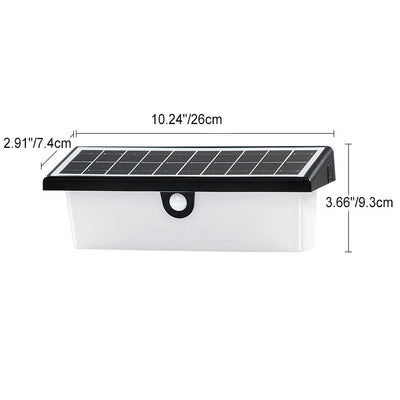 Applique Murale Moderne Minimaliste Solaire Étanche Rectangle PC ABS LED Pour Jardin 