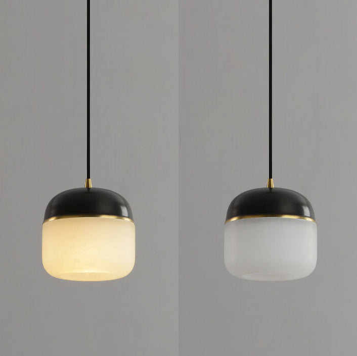New Chinese Modern Round Lucite Copper 1/3 Light Chandelier