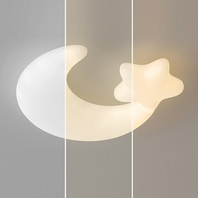 Plafonnier LED en fer PE Lune Étoile Minimaliste Moderne pour Chambre 