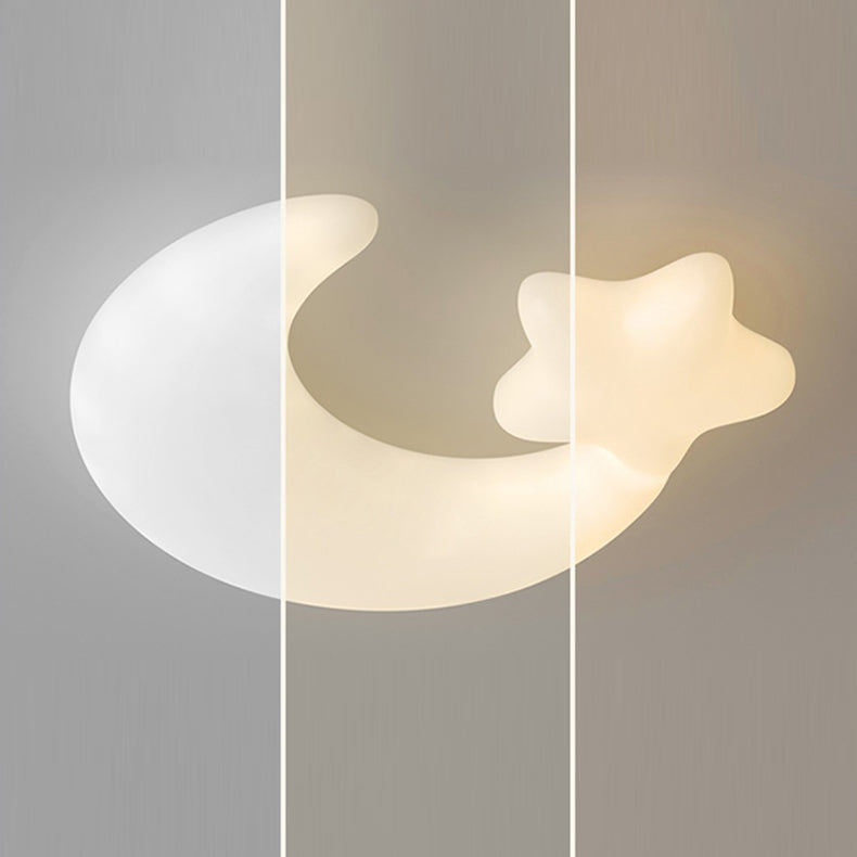 Plafonnier LED en fer PE Lune Étoile Minimaliste Moderne pour Chambre 