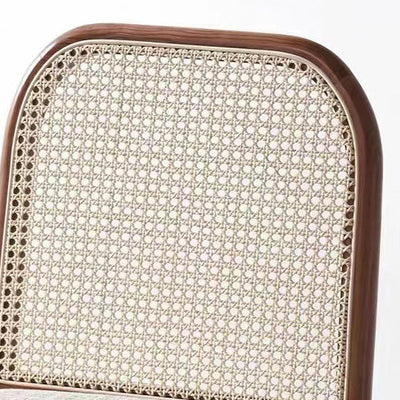 Silla de comedor de espuma de tela de madera tejida cuadrada tradicional china con respaldo y cuatro patas para comedor 