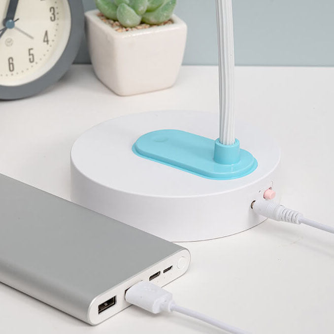 Nordic Modern Kunststoff Runde Faltbare LED USB Tischlampe 