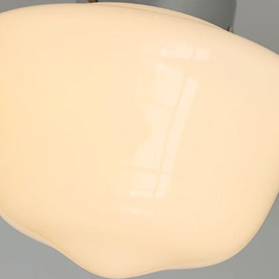 Zeitgenössische Einfachheit Eisen Glas Egg Tart Form 1-Licht Pendelleuchte für Wohnzimmer 