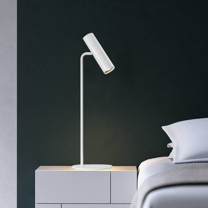 Zeitgenössische nordische Metallzylinder 1-Licht Tischlampe für das Schlafzimmer 