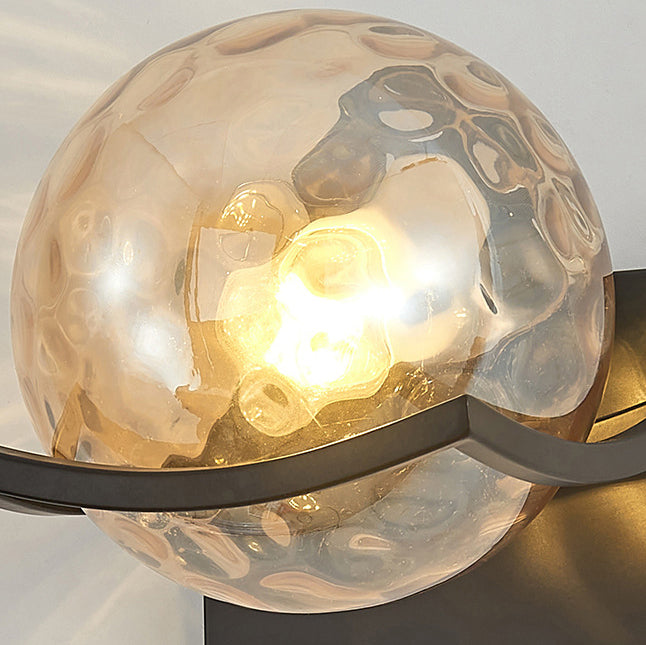 Moderne Einfachheit Eisen Wasser Muster Glas Ball Schatten 1-Licht Wand Leuchte Lampe Für Schlafzimmer 