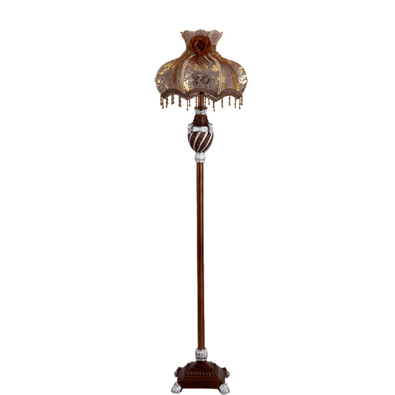 Traditionelle japanische Regenschirm-Anhänger Runde Stoffharz 1-Licht Stehlampe für Wohnzimmer 
