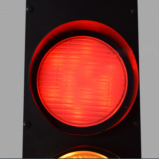 Lámpara de Aplique de Pared LED de Señal de Tráfico Rectangular Creativa Contemporánea de Hierro y Vidrio Para Sala de Estar 