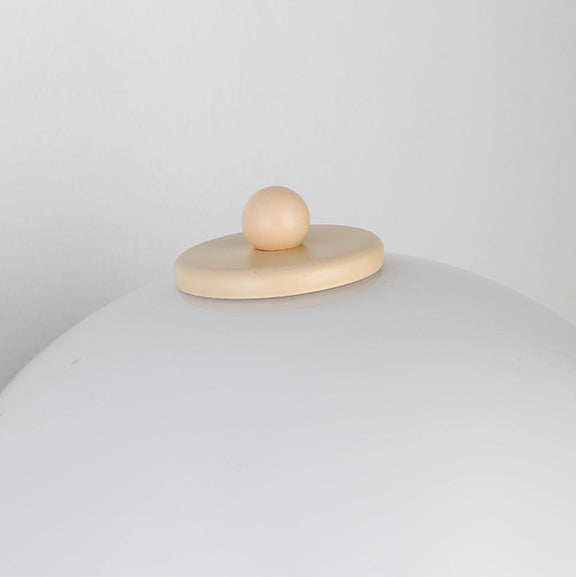 Applique Murale Moderne en Verre et Fer en Forme de Champignon Rond à 1 Lumière pour Chevet 
