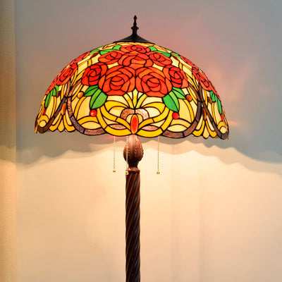 Europäische Vintage Tiffany Stehlampe mit 1 Leuchte 