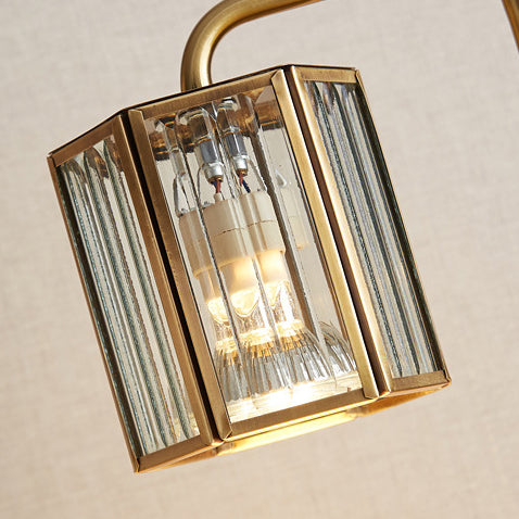 Contemporary Retro Iron Glass Cylinder Shade 2-Light Melting Wax Table Lamp For Bedroom