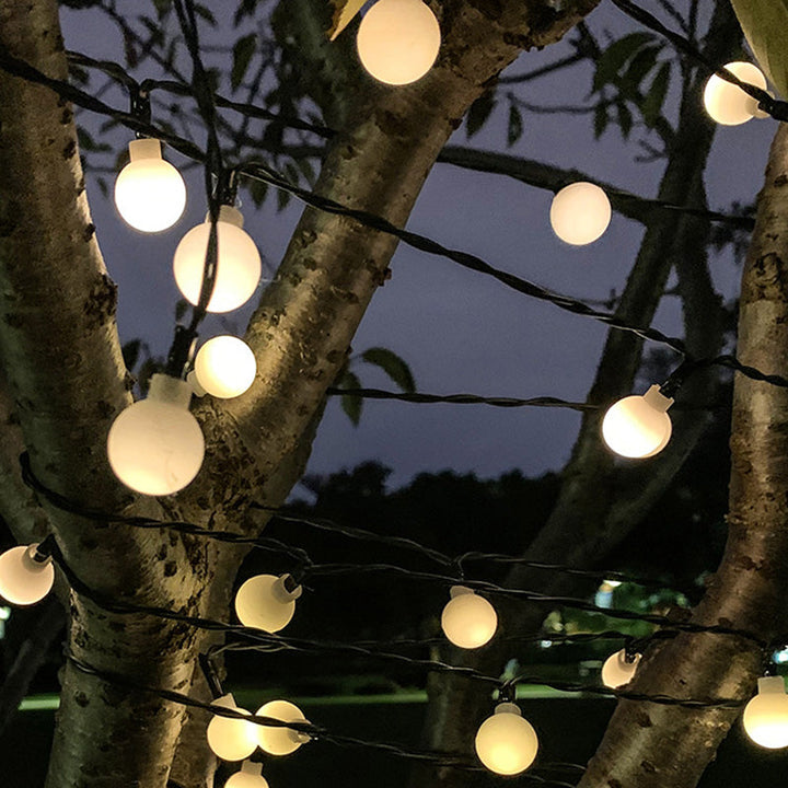 Lumières de guirlande LED modernes Art Déco étanches en PVC solaire en caoutchouc acrylique boule de neige abeille boule de cristal goutte d&