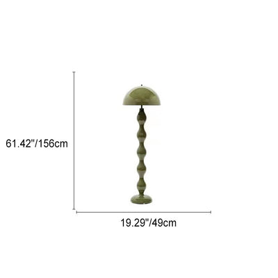 Macaron Mushroom Shape Iron Lampshade 1-Light Standing Floor Lamp