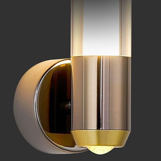 Applique murale LED contemporaine en colonne acrylique en aluminium de luxe pour salon 