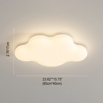 Modern Simplicity Iron PE Cloud LED Flush Mount Ceiling Light For Bedroom