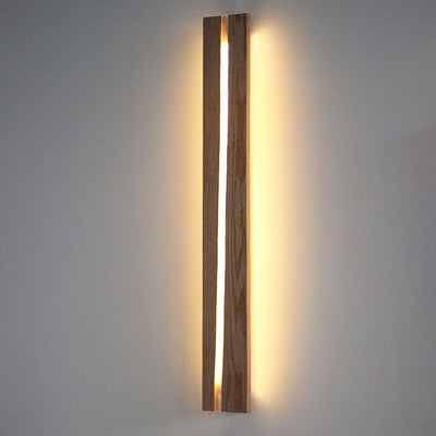Zeitgenössische kreative Rechteck Holz LED Wandleuchte Lampe für Wohnzimmer 