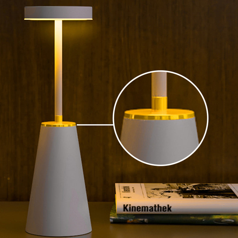 Moderne minimalistische zylindrische PC Eisen LED Tischlampe für Wohnzimmer 