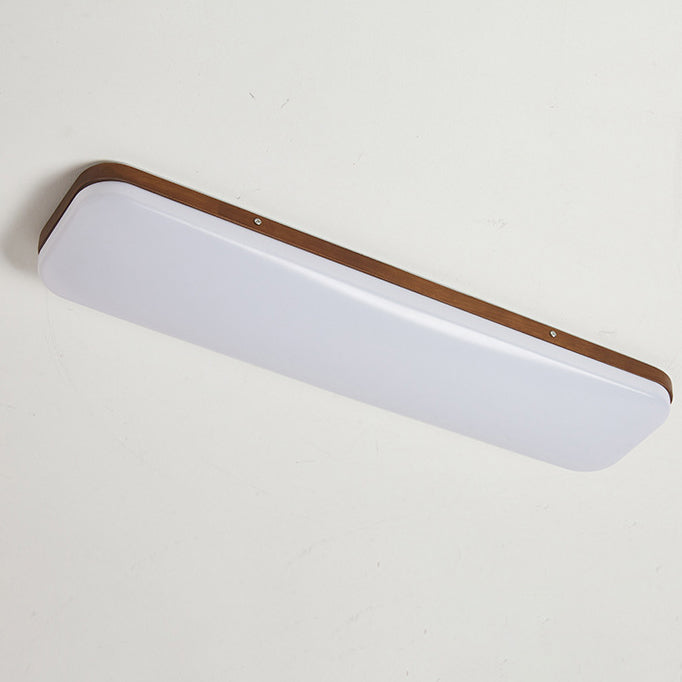 Moderne minimalistische Rechteck Eisen Acryl LED Unterputz Deckenleuchte für Wohnzimmer 