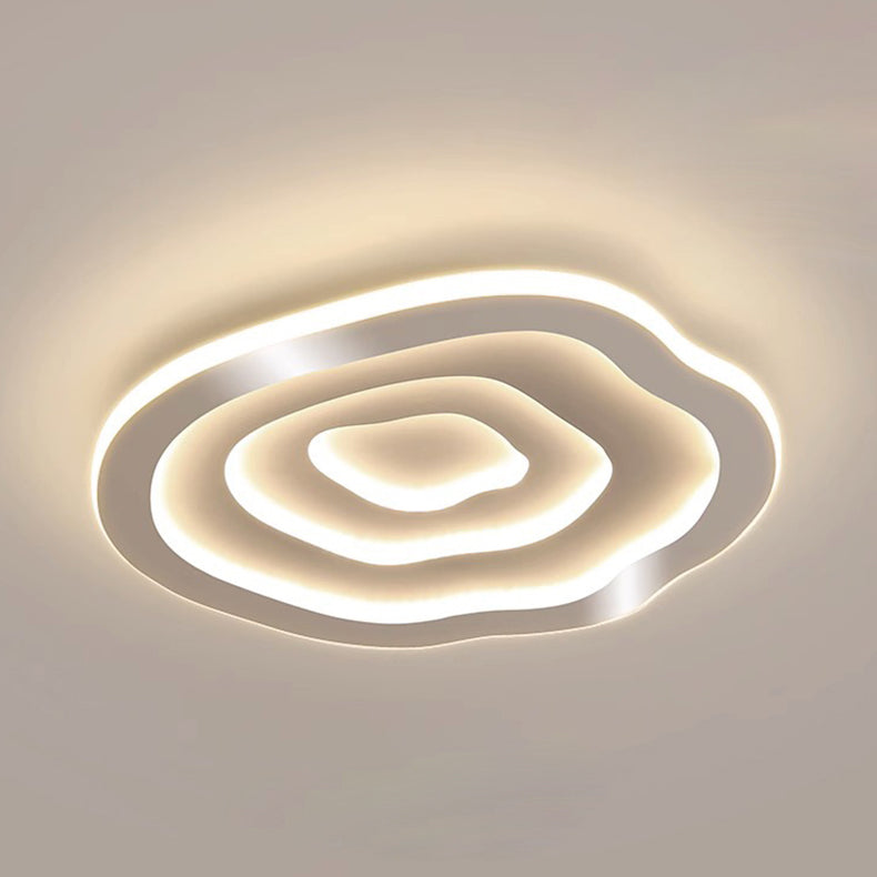 Plafonnier LED en forme de nuage avec fleur en fer rose de simplicité contemporaine pour salon 