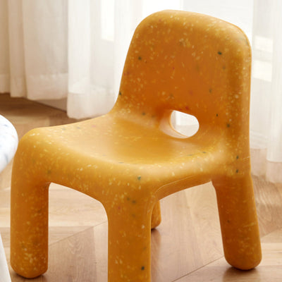 Chaise pour enfants en plastique carré créatif contemporain avec dossier pour salon 