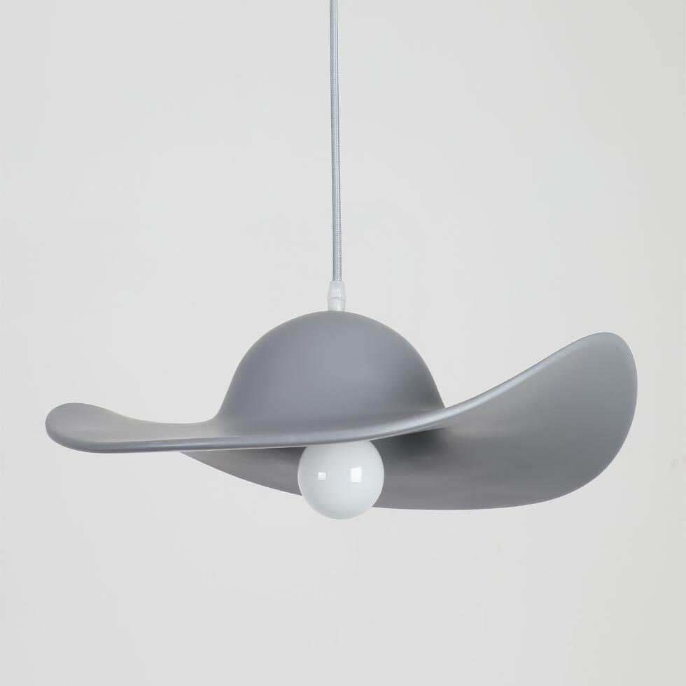 Contemporary Nordic Hat Design Resin 1-Light Pendant Light For Living Room