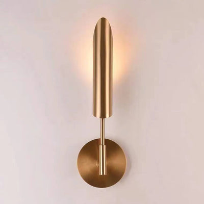 Modern Luxury Gold Iron Lampshade Cylinder 1/2-Light Wall Sconce Lamp