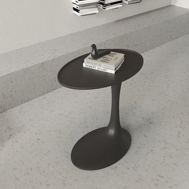 Moderner minimalistischer ovaler Massivholz-Beistelltisch für das Wohnzimmer 