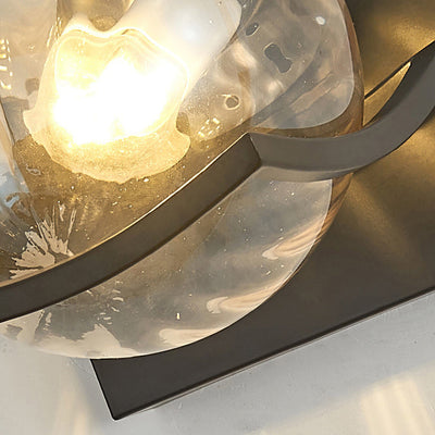 Moderne Einfachheit Eisen Wasser Muster Glas Ball Schatten 1-Licht Wand Leuchte Lampe Für Schlafzimmer 