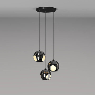 Nordic Minimalist Hollow Round Ball Iron 1/3 Light Island Light Chandelier