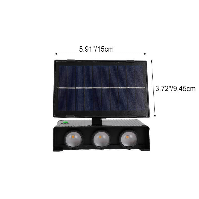 Modern Minimalist Outdoor Solar Square Panel Plastic LED Waterproof Outdoor Wall Sconce Lamp for Outdoor Patio