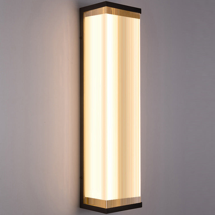 Applique murale LED extérieure en acier inoxydable rectangulaire acrylique étanche moderne minimaliste pour patio extérieur 