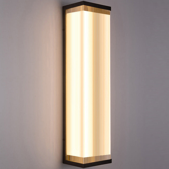 Applique murale LED extérieure en acier inoxydable rectangulaire acrylique étanche moderne minimaliste pour patio extérieur 