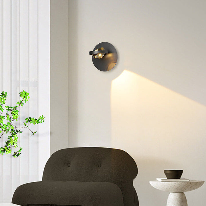 Lámpara de Aplique de Pared LED de Hierro Redonda Cuadrada Geométrica de Aluminio Simple Nórdico 