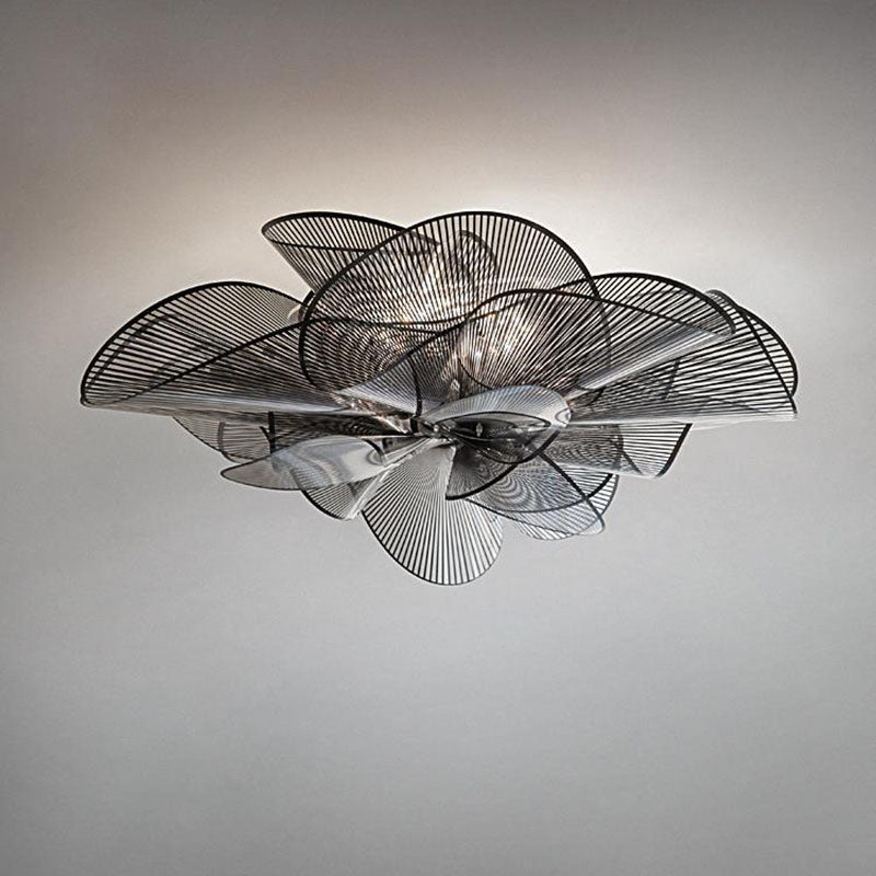 Modern Art Deco Petal Design PVC Iron LED Flush Mount Ceiling Light Fo ...