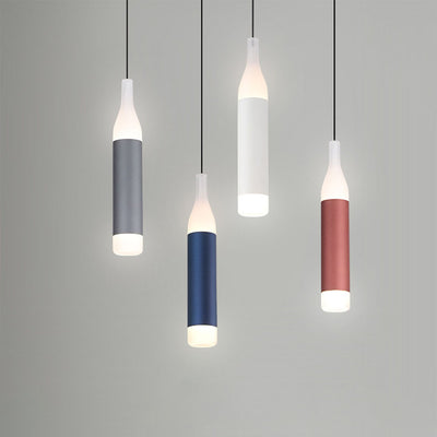 Scandinavian Modern Creative Wine Bottle Aluminum Acrylic LED Pendant Light