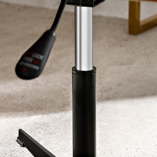 Moderner minimalistischer Schalenstuhl aus quadratischem Stoff, Kunststoff und Eisen für das Home Office 