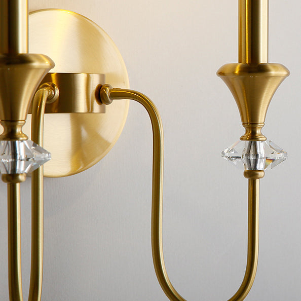 Applique Murale 1 Lumière en Verre de Cuivre Traditionnelle Française pour Chambre 