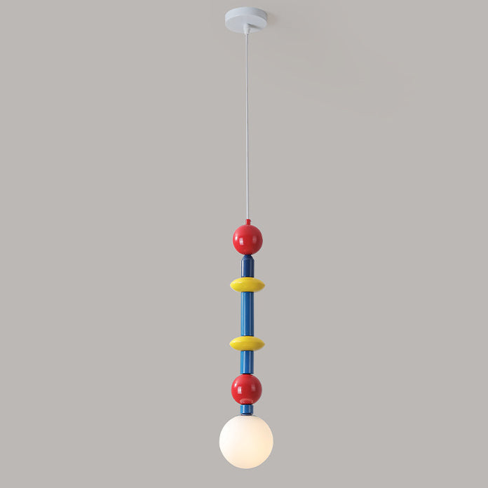 Suspension Luminaire Contemporain Simplicité Ronde en Verre et Fer à 1 Lumière pour Salon 