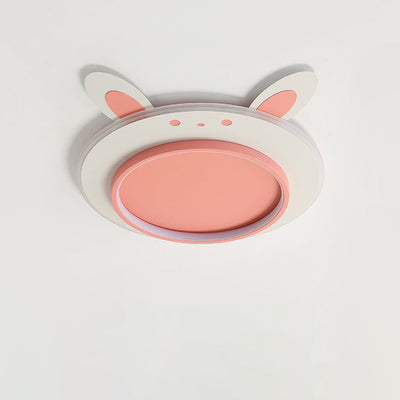 Moderne Einfachheit Kinder Eisen Acryl Kaninchen Runde LED Unterputz Deckenleuchte Für Schlafzimmer 