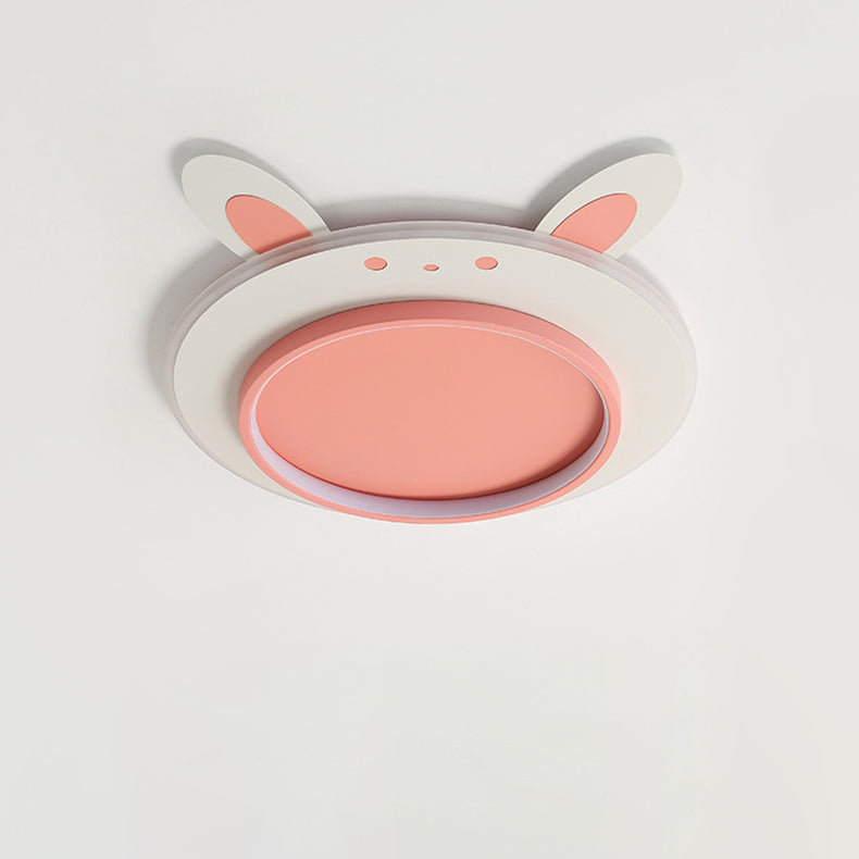 Moderne Einfachheit Kinder Eisen Acryl Kaninchen Runde LED Unterputz Deckenleuchte Für Schlafzimmer 