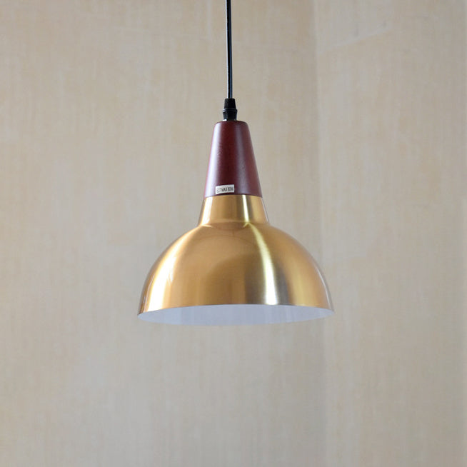 Zeitgenössische Einfachheit Eisen Halbkreis Schatten 1-Licht Pendelleuchte für Wohnzimmer 