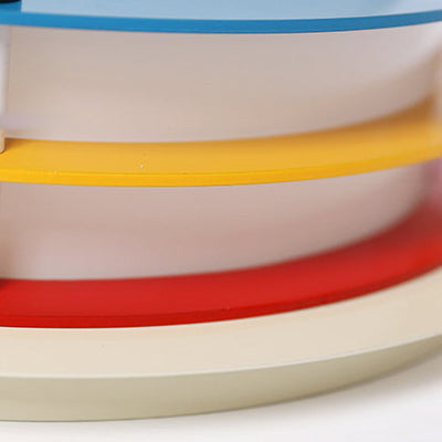 Moderne minimalistische bunte Eisen-Acryl-Disc Splicing LED Unterputz-Deckenleuchte für Schlafzimmer 