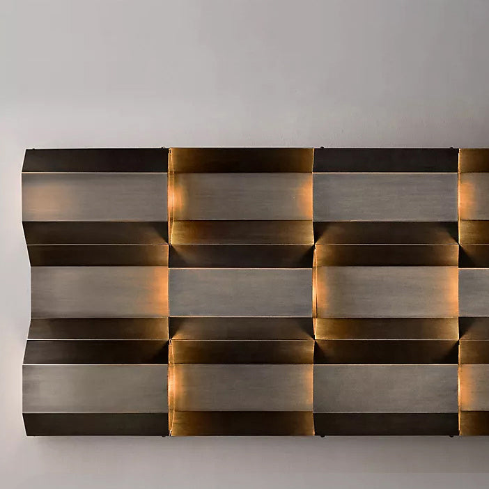 Lámpara de apliqué de pared LED rectangular de acero inoxidable, retro contemporánea e impermeable, para patio exterior 