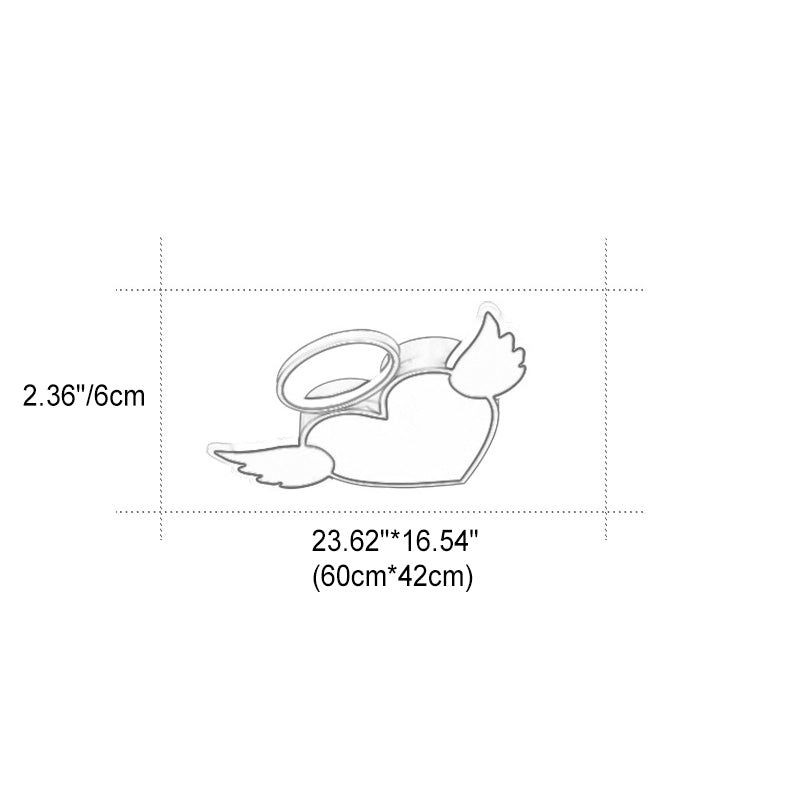 Les enfants créatifs contemporains adorent les ailes en aluminium fer acrylique silicone LED plafonnier pour chambre 