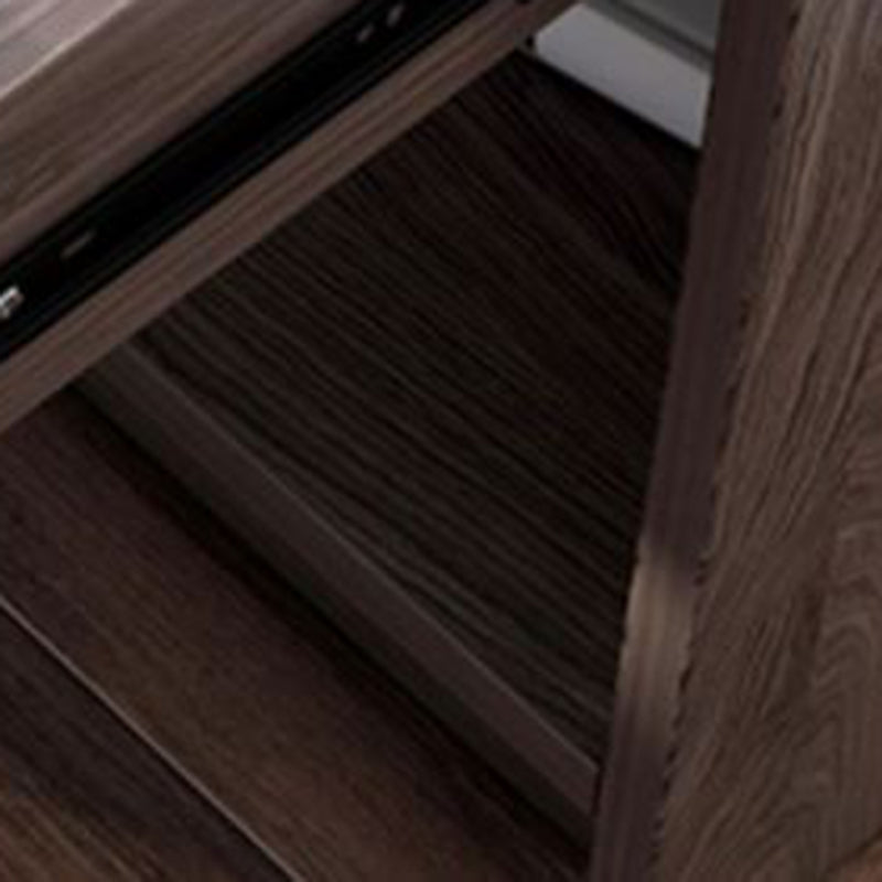 Table de chevet moderne minimaliste à dessus carré en panneau haute densité avec 1 tiroir pour chambre 
