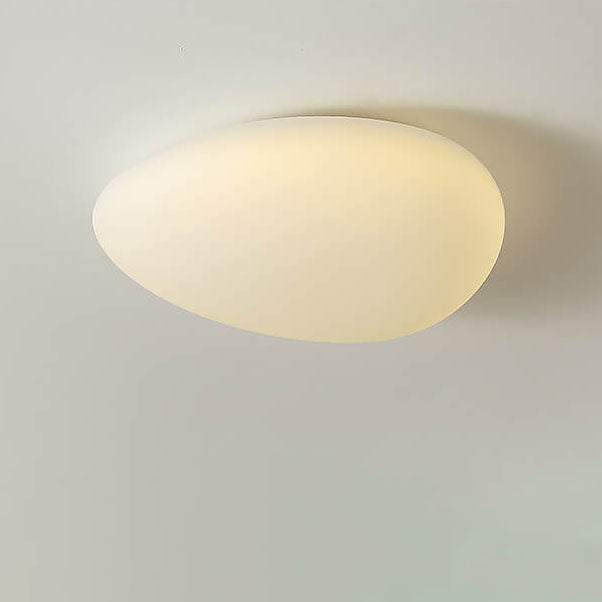 Nordischer minimalistischer Kopfsteinpflaster PE Lampenschirm LED Deckenleuchte 