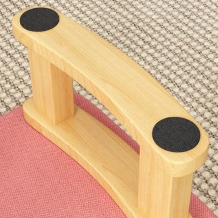 Taburete Bajo Rectangular de Tela y Madera Minimalista Moderno para Sala de Estar 